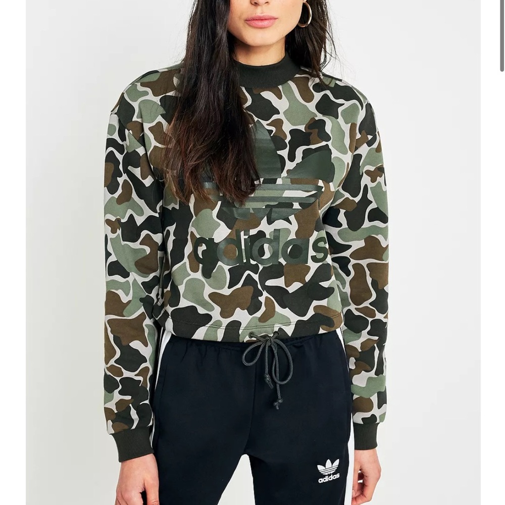 {EUC} ADIDAS Originals Camo Trefoil Sweatshirt - Picture 3 of 12